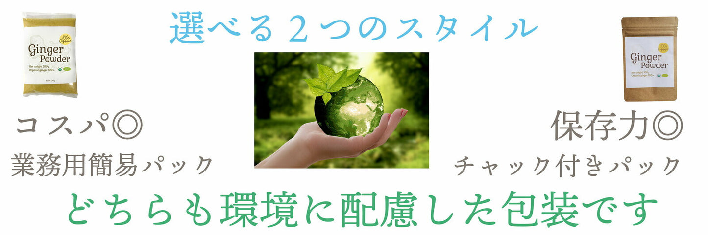 100%オーガニック ジンジャーパウダー サロン専売品 欧州・欧米の厳格な規格 100g 環境に配慮したチャック付きパック イチ押し商品 温活 基礎体温 ハーブティー 生姜 生姜粉末 乾燥生姜 ショウガオール スパイス 漢方 エスニック