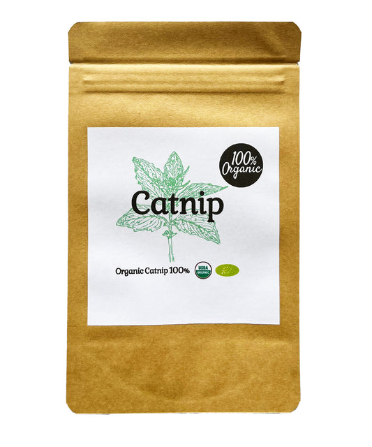 【新商品レビューキャンペーン対象】100%オーガニック  キャットニップ / Catnip 100g 西洋 マタタビ Nepeta cataria キャットミント イヌハッカ チクマハッカ ハーブ ティー 猫 おもちゃ 香辛料 スパイス ネペトール ゲラニオール タンニン ネペタラクトン アーユルヴェーダ