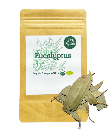 【新商品レビューキャンペーン対象】100%オーガニック ユーカリ リーフ / Eucalyptus Leaf 100g 有加利 シネオール ピネン カンフェン テルピネオール ルチン クエルセチン クエルシトリン ハーブティー アロマテラピー アーユルヴェーダ ヒョウヒダニ