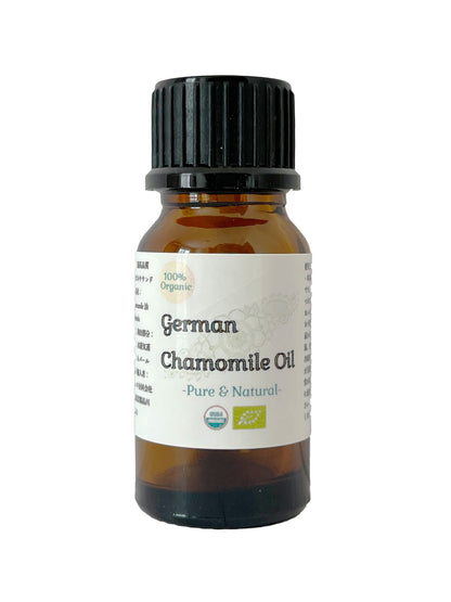 100%オーガニック 最高級 ジャーマンカモミールオイル | Organic German Chamomile Oil マトリカリア 100% 天然 精油 無農薬 原料以外無添加 アロマ エッセンシャルオイル 香料 ハーブオイル  やぽねっこ ヤポネサウンド