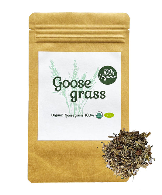【新商品レビューキャンペーン対象】100%オーガニック グースグラス ( クリーバーズ ) / Goosegrass ( Cleavers ) 100g シラホシムグラ/ヤエムグラ ハーブティー リーフティー 伝統的欧州ハーブ 自然栽培 オーガニック認証 ナチュラル生活