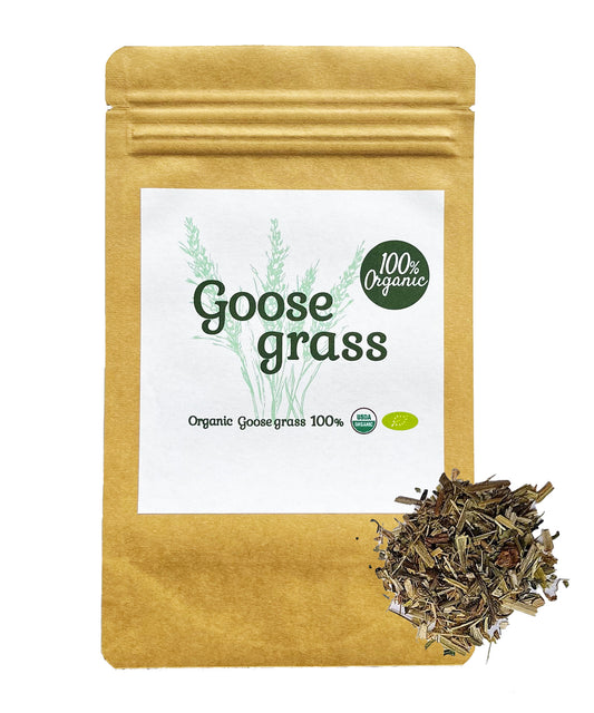 【新商品レビューキャンペーン対象】100%オーガニック グースグラス ( クリーバーズ )  / Dry Goosegrass ( Cleavers ) 100g   イリドイド配糖体 フラボノイド クマリン タンニン サポニン フェノール酸 ハーブティー  PMS 化粧品 肌  入浴剤