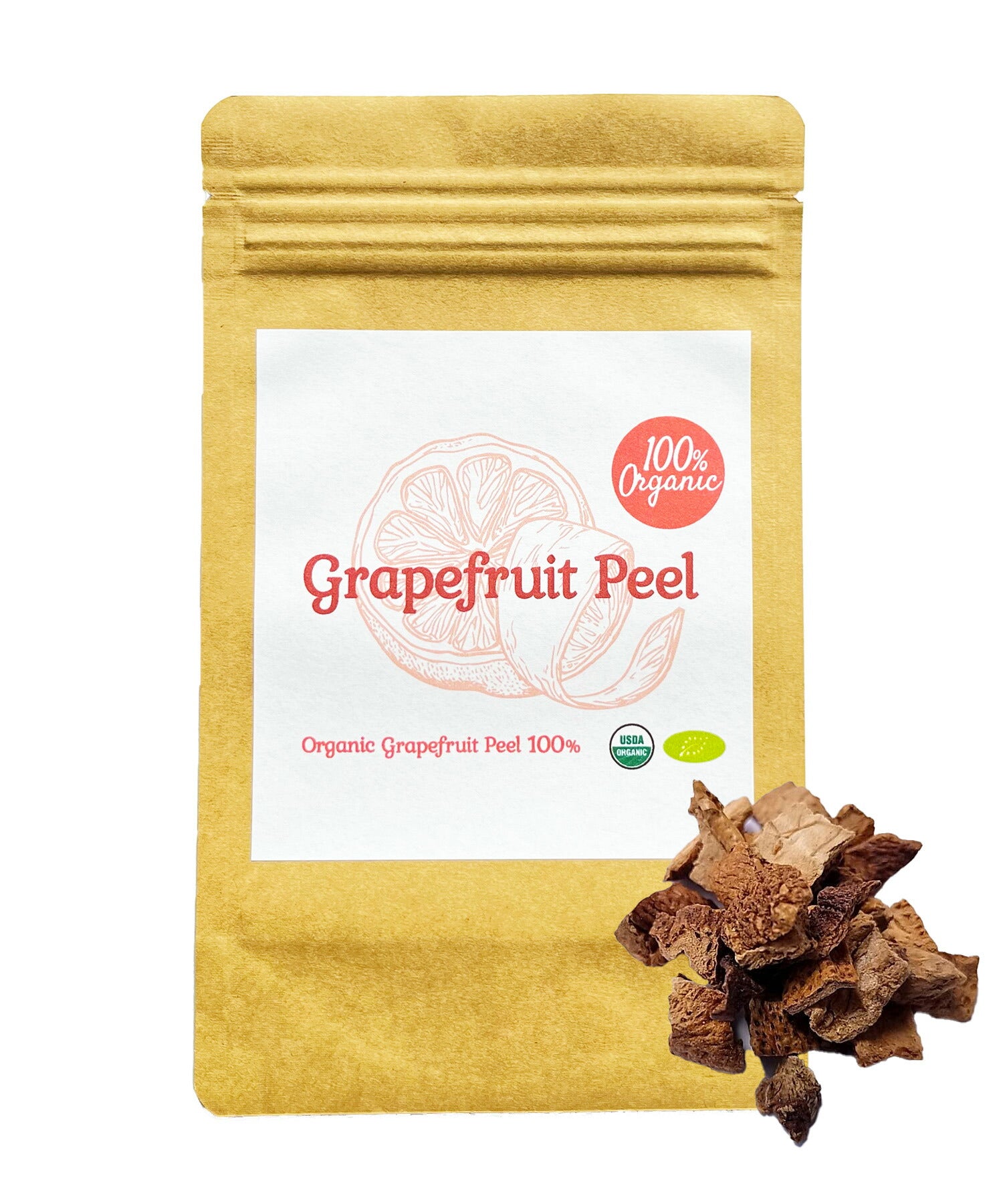100%オーガニック ドライ グレープフルーツ ピール  / Dry Grapefruit Peel
