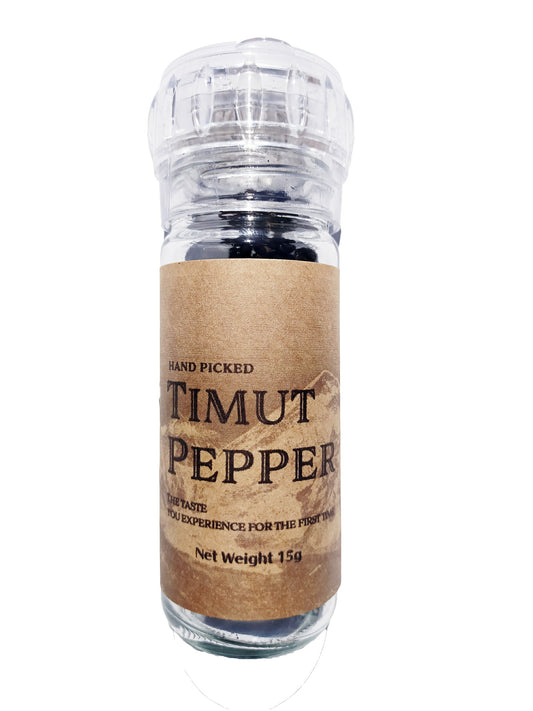 最高品質 手摘みティムットペッパー ホールタイプ 15g (すぐに挽ける ミル付き ) / Hand Picked Timut Pepper /Timur Pepper/Nepal Pepper 肉料理 魚料理 和食 フレンチ イタリアン カレー パティスリー ショコラティエ 製菓 製パン  奥田政行シェフ使用品