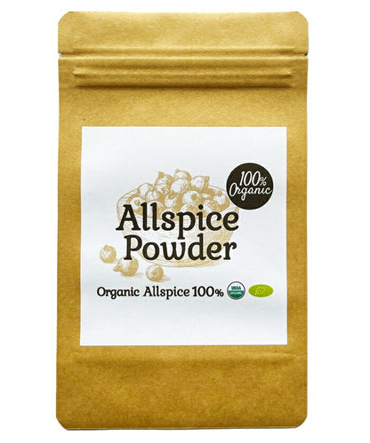 【新商品レビューキャンペーン対象】100%オーガニック オールスパイス パウダー  / Allspice Powder 100g ヒャクミコショウ 百味胡椒 ピメント ジャマイカペッパー 三香子 香辛料 調味料 シーズニング カレー 魚料理 肉料理 レシピ 煮込み クックパッド