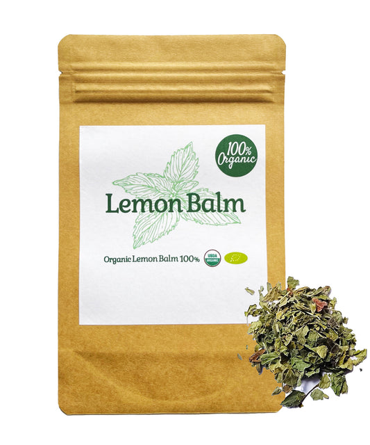 100%オーガニック レモンバーム / Lemon Balm 50g Melissa officinalis メリッサ コウスイハッカ セイヨウヤマハッカ ロスマリン酸 シトロネラール カフェ酸 シトラール アセチルコリン ハーブティー やぽねっこ