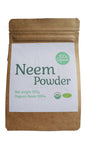 100%オーガニック　ニームパウダー(neem powder) 100g 環境に配慮したチャック付きパック  無農薬栽培　サロン専売品　欧米オーガニック規格　アーユルヴェーダ　ミラクルニーム 　美容　シャンプー　ヘアケア　ニームティー　ハーブティー　健康　害虫駆除　ガーデニング