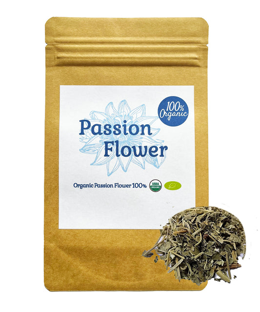 【新商品レビューキャンペーン対象】100%オーガニック パッションフラワー / Passion Flower 50g チャボトケイソウ maypop apricot vine maracuja water lemon ナチュラルトランキライザー アルカロイド グルコシド フラボノイド ハーブティー リラックス アーユルヴェーダ