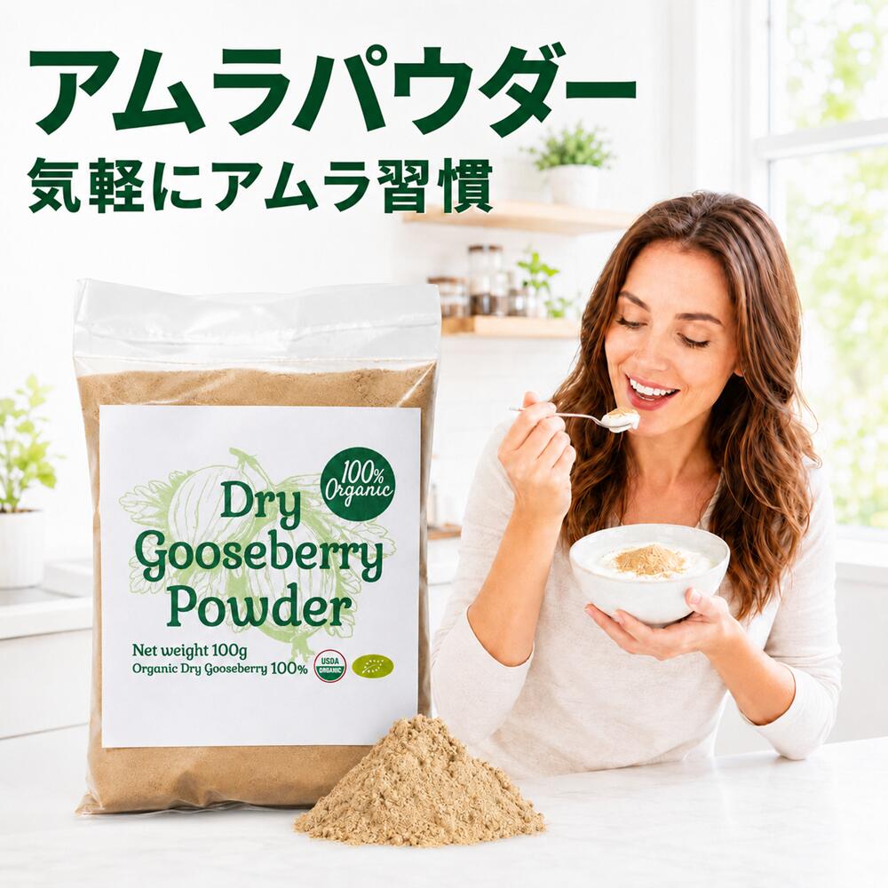 オーガニック グーズベリー（アムラ）パウダー 100g 食用 商品画像 01