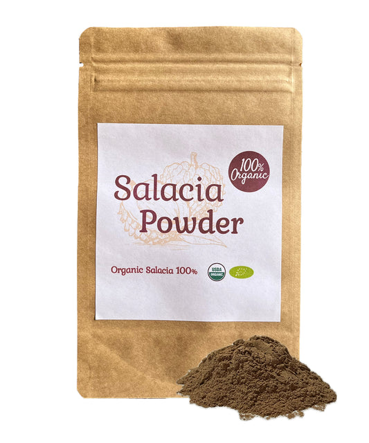 【新商品レビューキャンペーン対象】100%オーガニック サラシア パウダー / Salacia Powder 100g オーガニック スーパーフード アーユルヴェーダ 健康 タンニン ポリフェノール サラシノール コタラノール ダイエット ファイトケミカル サラシア粉末 脂肪 血糖値
