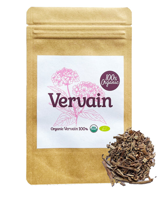 【新商品レビューキャンペーン対象】100%オーガニック バーベイン / Vervain 50g Verbena officinalis クマツヅラ バベンソウ バーベナ タンニン アルカロイド 睡眠 神経 喉 リラックス ハーブティー アーユルヴェーダ メディカルハーブ